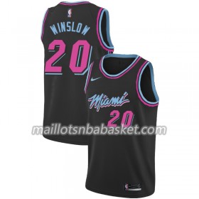 Maillot Homme Miami Heat Justise Winslow 20 2018-19 Nike City Edition Noir Swingman
